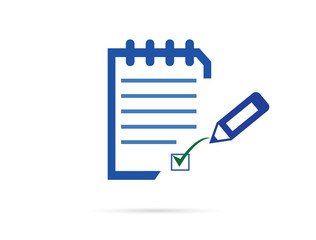Clipboard Document Icon - Vector. Approved