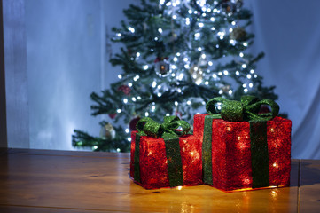 photo to write christmas message - christmas props - christmas tree - santa claus