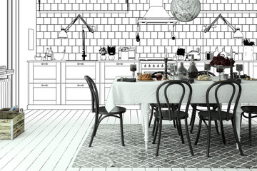 Kitchen Arrangement (plan)