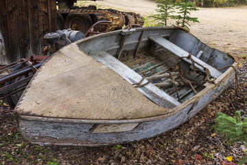 August 31, 2018 Chicken Alaska Old abandoned boat, in old mining city of Chicken Alaska