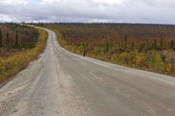 Top of the world higway, the most notherly road between Yukon and Alaska.