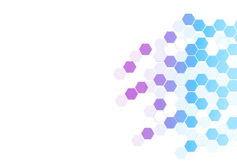 Abstract hexagonal molecular structures in technology background and science style. Medical design. Vector illustration