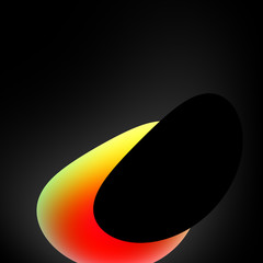 Eine dunkle Form schiebt sich vor leuchtendes Licht