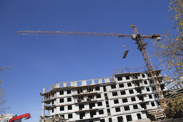 Start of construction of a high-rise concrete building