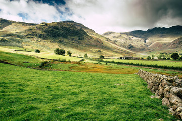 Obraz premium Landscapes views of Great Langdale in the Lake District