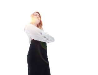 Obraz premium Portrait of young business woman in the office.
