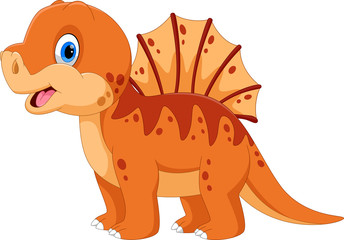 Illustration of cute a Spinosaurus cartoon