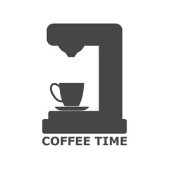 Coffee maker icon vector isolated on white background