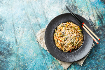 Plate of stir fry noodles