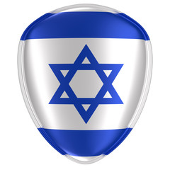 3d rendering of an Israel flag icon.