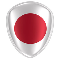 3d rendering of a Japan flag icon.
