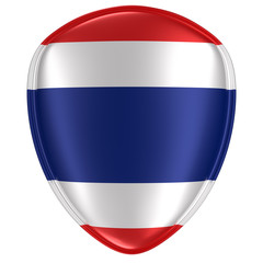 3d rendering of a Thailand flag icon.