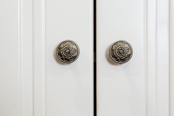 Knobs on a cabinet