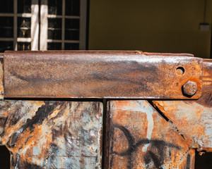 rusty metal door