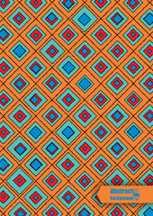 Abstract modern background with hand-drown rhombuses. Eps10 Vector illustration