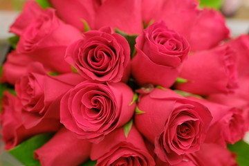Obraz na płótnie Canvas Romantic Flower bouquet arrangement with special pink red white rose