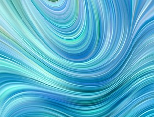 Blue color water Abstract smooth wave. Curve flow motion. Vector illustration