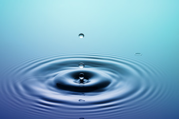 Falling drop of water