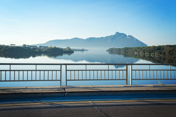 View of Sabaudia lake - Circeo National Park - Latina Italy