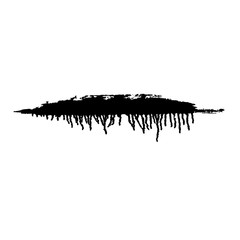 Black paint drips. Vector illustration.