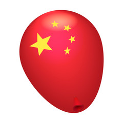 Red china balloon icon. Isometric of red china balloon vector icon for web design isolated on white background