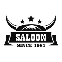 Old desert saloon logo. Simple illustration of old desert saloon vector logo for web design isolated on white background