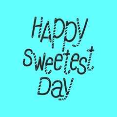 Text sweetest day logo. Simple illustration of text sweetest day vector logo for web design