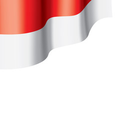 Indonesia flag, vector illustration on a white background