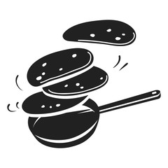 Hot meal griddle icon. Simple illustration of hot meal griddle vector icon for web design isolated on white background