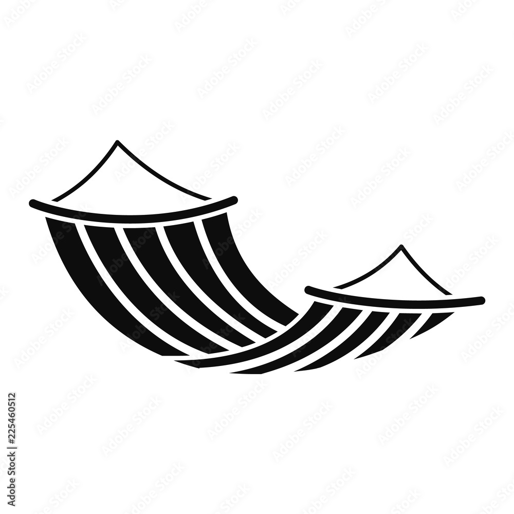 Wall mural hammock icon. simple illustration of hammock vector icon for web design isolated on white background