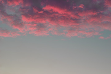 pink sky at sunrise
