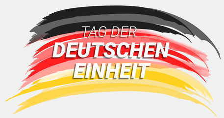 Tag der deutschen einheit concept background. Hand drawn illustration of tag der deutschen einheit vector concept background for web design