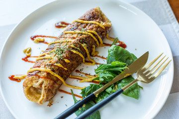 omelette on plate