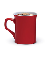 Coffee cup isolated. Realistic vector 3d illustration