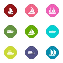 Blank icons set. Flat set of 9 blank vector icons for web isolated on white background