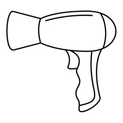 Modern hair dryer icon. Outline modern hair dryer vector icon for web design isolated on white background