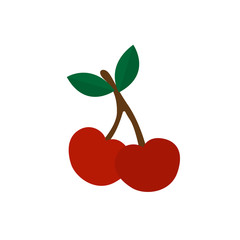 Cherry icon vector