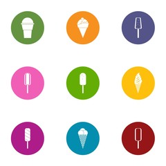 Frostbitten icons set. Flat set of 9 frostbitten vector icons for web isolated on white background