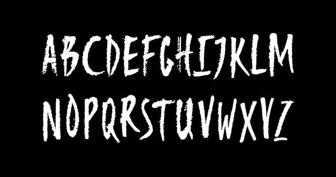 Animated Hand Drawn Uppercase Latin Alphabet with Luma