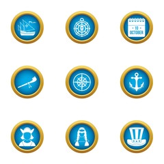 Emancipation icons set. Flat set of 9 emancipation vector icons for web isolated on white background