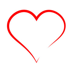 Red heart icon, love icon