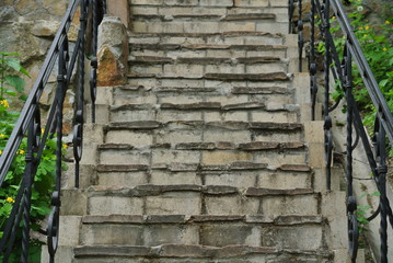 old broken steps