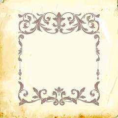 Vector baroque of vintage elements for design. 