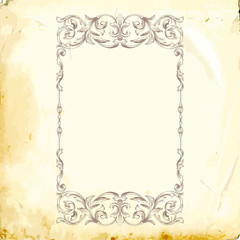 Vector baroque of vintage elements for design. 