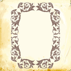 Vector baroque of vintage elements for design. 
