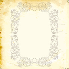 Vector baroque of vintage elements for design. 