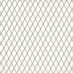 white metal grating with fine diamond-shaped cells