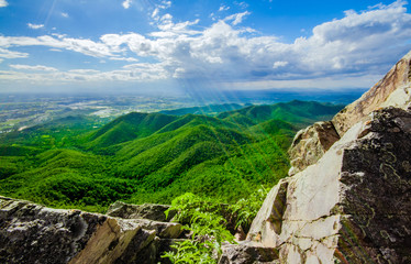 Mountain in the blue sky and cloud beautiful landscape wallpaper background