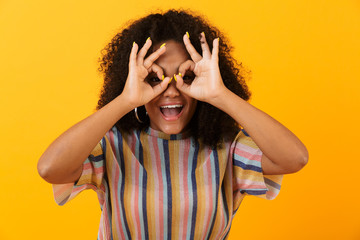 Portrait of a cheerful african woman