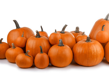 Heap of orange pumpkins